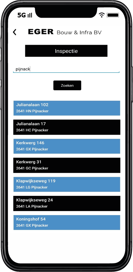 Brandkraan zoeken op plaats, postcode of adres in Aannemerapp