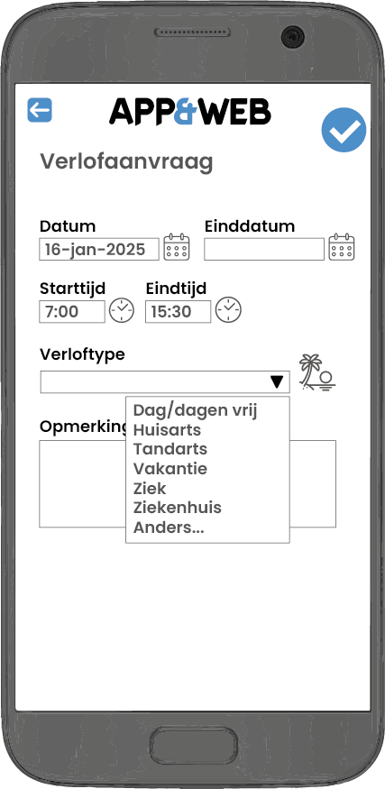 hoofdmenu app
