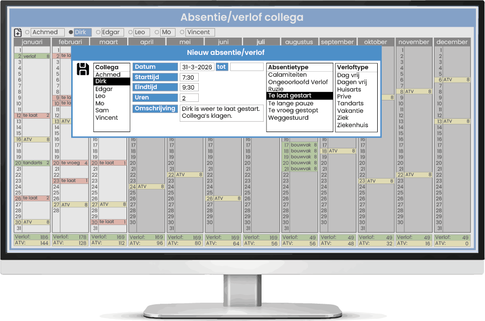 urenregistratie administratiesysteem